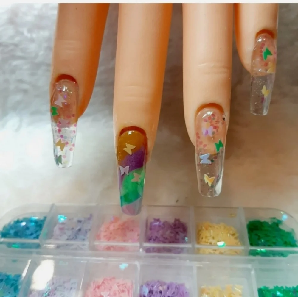 Nail art decoration crafts butterflies sequins